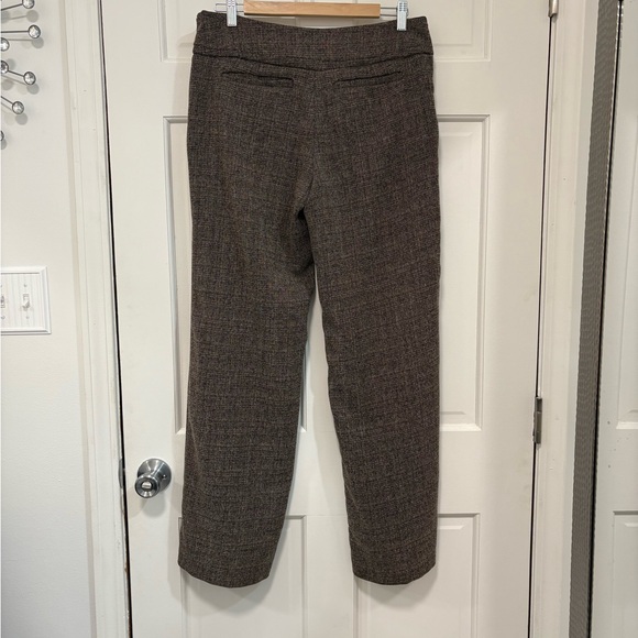 NY & Co 7th Avenue Suiting Collection Tweed Trousers Brown Wide Leg Stretch Work - Picture 4 of 10